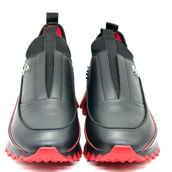 Christian Louboutin SHARKYLOUB SP Spikes Flat Leather Sneakers Shoes Mens main image 8